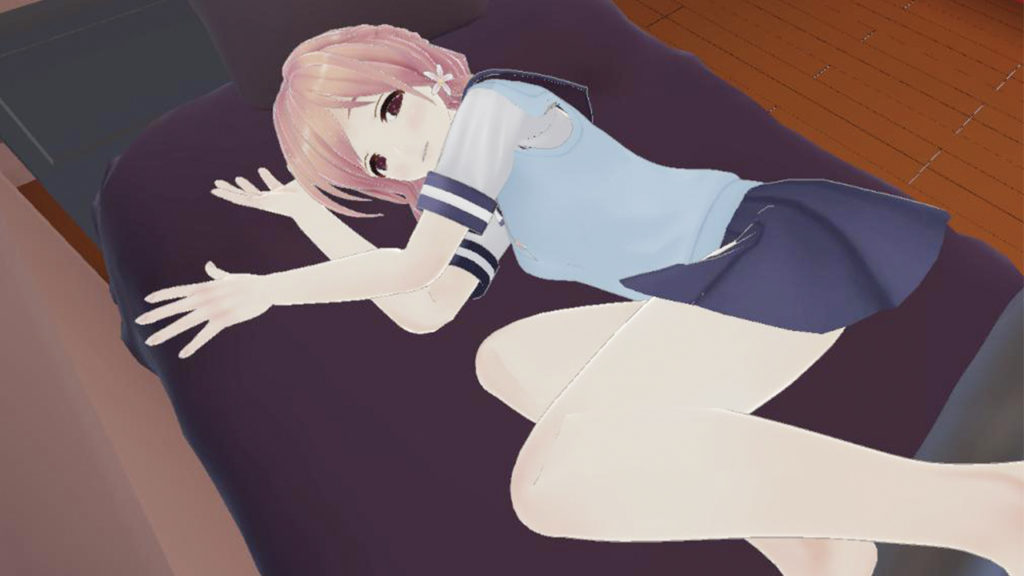 Nanai lying down on her bed